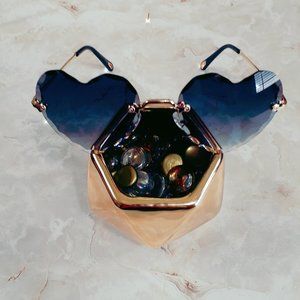 2021 Rimless Heart Shaped Sunglasses